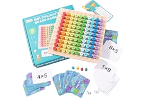 SCBOY 1x1 Lernen Spiel Montessori Multiplikationsbrett Einmaleins Lernen Für Mathematische Manipulationen Kinderzählspielzeug