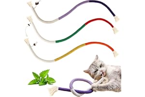 DANCOLOR YUDANSI Katzenminze-Spielzeug für Indoor-Katzen, schlangenes Seilspielzeug mit Gallenfrucht für Katzen, zum Kauen und Zahnen, interaktives Katzenkauspielzeug, Zähnereinigung Katzenspielzeuge(Long3)