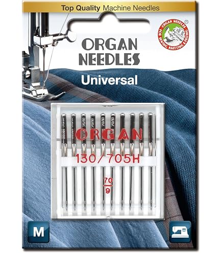 Organ Universal-Nähmaschinennadeln Set – 60 Nadeln, Größen 65/9 Bis 110/18, Inkl. 2 Nadeleinfädlern