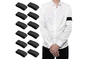 GDOKKNY 12Pcs Black Armbands Mourning, Adjustable Hook and Loop Elastic Arm Bands, Armbands for Memorial Soccer Football Sport Team