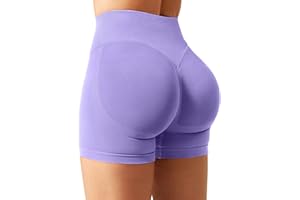 YEOREO Pantaloncini sportivi da donna Invisible Scrunch Butt Lifting Gym Training Shorts 4.5" Seamless Leggings corti da donna push up Booty Biker Shorts Nero per donne sportive