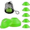 XIHIRCD 25pcs Soccer Cones for Sports Training, Mini Football Cones & Mesh Bag Flexible Agility Cones Premium Training Cones for Basketball Football Running Drills Sports Games Skating Kids