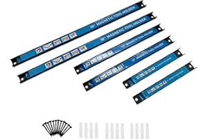 iMeshbean Magnetleiste Werkzeughalter 6er Set, 20cm/ 30cm/ 46cm Magnetisch Werkzeug Set mit Tragfähigkeit 5kg/ 8kg/10kg, Magnet Wandhalterung Werkzeugaufbewahrung für Werkstatt