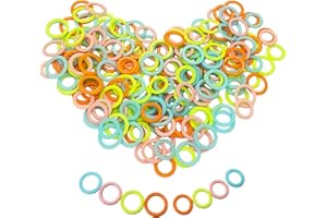 OHYER 200 Stück Maschenmarkierer aus Kunststoff Stricken Häkeln Ring Marker-Ringe zum Stricken Markierungen Häkeln für Anfänger zum handwerk Außendurchmesser Strick-maschenringe 14mm+12mm (4 Farbe)