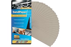 ALPXUXP Sandpapper 2000 korn 30 stycken vått och torrt svart slippapper,Lämplig för slipning och polering av bilplåt, fordons