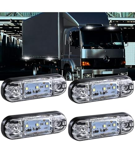 Luci Marker Ovali Arancione Ambra 20 LED X4 12V 24V Neon Per - Foto 2