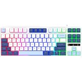 James Donkey JDK87 Rainbow Mekanik Hisli Membran T&uuml;rk&ccedil;e Q Gaming 88 Tuş Beyaz Klavye