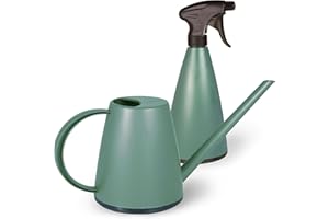 Mesto LUCKY Forest Gießkanne 1L SET inkl. MINI Forest Handzerstäuber 0,79L | Sprühflasche & Giesskanne für Zimmerpflanzen & Garten | Bewässerung & Pflanzenpflege | Verstellbare Düse | Indoor & Outdoor