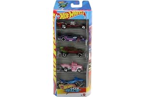 Hot Wheels Let’s Race 5-pack leksaksbilar och lastbilar | Set med 5 pressgjutna fordon i skala 1:64 från Netflix animerade serie, för lek eller visning, JLN13