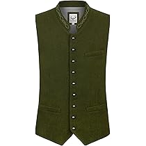 Trachtenweste Devito Gilet Traditionnel, Ardoise, 46 Hommes