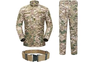 HANSTRONG GEAR Military Tactical Mens Hunting Combat BDU Uniform Suit Shirt & Pants with Belt