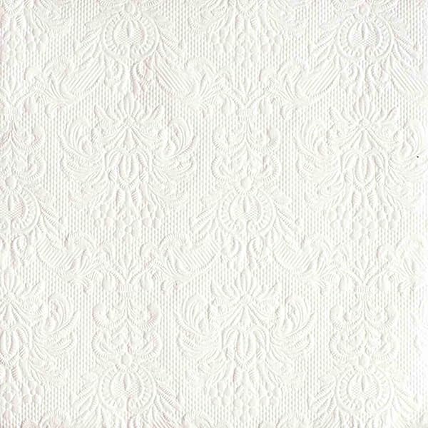Elegance - Gaufré - 25 X 25 Cm - Lot De 15 (blanc - 4925