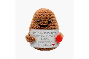BigDaddy Patata Positiva con Messaggio Motivazionale - Idee Regalo Donna Compleanno - Regalo Amica Speciale Originale - Regalo Ufficio (Marrone)