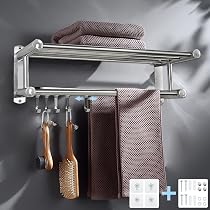 Badezimmer-Set 5-teilig Aus Edelstahl SUS304 – Handtuchstange 50 Cm, Haken, Toilettenpapierhalter
