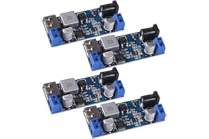 ALMOCN 4 Pcs 12V to 5V 5A USB Power Buck Module Step Down Power Buck Converter Phone Fast Charging Step Down Volt Transformer Voltage Regulator