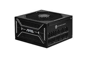MSI MAG A850GLS PCIE5 Alimentation PC, 850W, ATX, 80 Plus Gold, ATX 3.1, Compatible PCIe 5.1, Connecteur natif 12V-2x6 Bicolore, Câbles gaufrés