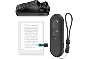 ILEBYGO Remote Control Page Turner 2nd Gen for Kindle Paperwhite Oasis Scribe Ereaders,Ipad iPhone Tablets Kobo Surface,Taking Photos Camera Video Recording Remote