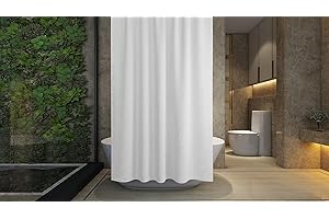 PROBYTES Shower Curtain - Made of PEVA, Water Repellent, Mildew Resistant, 180x180cm, 71x71inch, Rail Hooks, Ultra-Thin, Feather Light, Wet Rooms, Shower, Bath, Plain, Vibrant Colours, Style. Décor, Unisex
