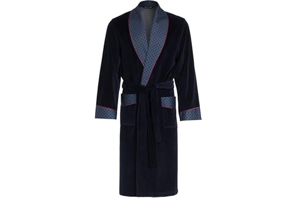 LEVERIE Robe de Chambre Classe Homme Automne/Hiver en Coton. Fabriquée dans l'UE.