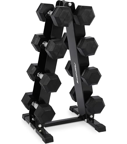 Support à Haltères FAMKIT 3 Niveaux – Noir – ABS Résistant – Charge Max 25 Kg – Pour Salle De Sport Ou Maison