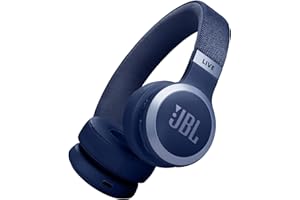 JBL Live 670 NC Cuffie On-Ear Bluetooth Wireless, con Cancellazione Adattiva del Rumore, SmartAmbient, Personi-Fi 2.0, JBL Surround, Connessione Multipoint, fino a 65 Ore di Autonomia, Blu