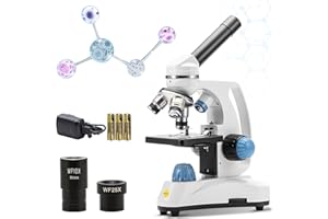 Swift Microscope SW150, Compound Student Microscope, 40X-1000X, Monocular Head, All-Glass Optics, with Wide-Field 10X/25X Eyepieces, Coarse & Fine Focusing, Dual Illumination, Cordless-Capable
