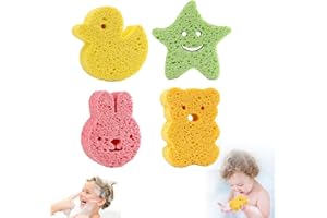 BAVOOTY Spugne da Bagno per Neonati,Spugnetta Neonato Bagnetto,Spugna Bambini,Bambino Morbida Spugna da Bagno,Spugne per Bambini,Baby Relax Sponge,Spugna Dalle Forme Simpatiche per Il Bagno di Casa,4 Pcs