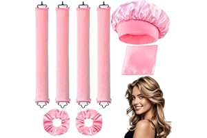 VIMMVID Set di 8 cappe in seta per dormire, con arricciature senza calore, comode e confortevoli, in raso, per la notte, per bigodini durante la notte