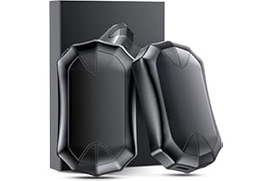 HATMIG Scaldamani 2-Pack, Scaldamani Elettrico Riutilizzabile 6000 mAh Split Scaldamani per Adatto Esterno Pesca Campeggio Ciclismo Alpinismo