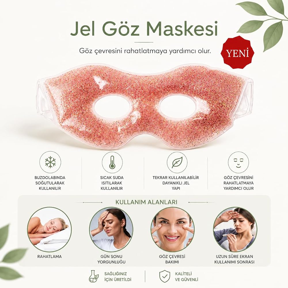 Soğuk Göz Yüz Maskesi Jel Göz Bandı Soğuk Sıcak Göz Altı İçin Maske