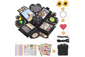 KIPIDA Caja Creativa Explosion Box, Regalos del Día de la Madre, DIY Photo Album Scrapbook, Cumpleaños, Aniversario, Caja de Regalo, Caja de Explosión Hecha a Mano, Caja de Regalo para Mujer Mamá