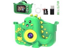 MYSTILUCK Cámara para niños, cámara digital HD 1080P para niños con pantalla de 2,0 pulgadas y tarjeta de 32 GB, juguete para niños y Navidad, regalos para niños y niñas de 3 a 12 años