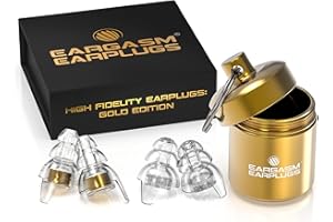 Eargasm High Fidelity Earplugs for Concerts Musicians Motorcycles Noise Sensitivity Conditions and More (Premium Gift Box Packaging) (Gold)