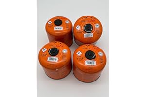 SMH LINE® 4 cartuchos de rosca butano de 500 g, rosca universal, 7/16, cartucho de válvula EN 417, válvula de rosca, quemador de propano mezcla, hornillo de gas, calentador de gas, quemador de