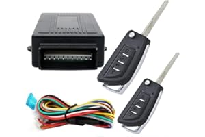 MASO Style16 - Kit per chiusura centralizzata dell’auto con telecomando, universale, con scatola di controllo, 2 telecomandi di ricambio per chiusura centralizzata dell’auto
