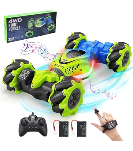 Nitigo Op afstand bestuurbare auto voor kinderen, blauw met spray