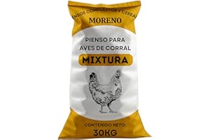ECO TIERRA DE DIATOMEAS Pienso Mixtura Aves Camperas, Saco 30Kg | Pienso de 1º Calidad, Rico en Nutrientes y Propiedades | Todo Tipo de Aves | El Embalaje Puede Variar