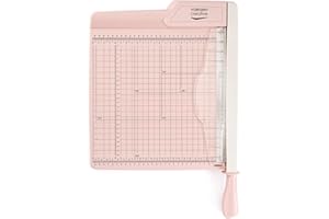 Vaessen Creative Gilotyna papierowa 30 cm różowa maszyna do cięcia płyt winylowych, kartonów A4, A5 i A6 nożyce do majsterkowania, scrapbookingu, pamiętnika, kart i rzemiosła, 30 cm