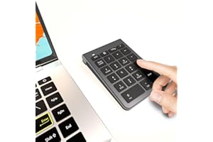 RYTAKI PRO Bluetooth Number Keypad, Wireless Numeric Keypad with 22 Keys (Includes 11 Multifunctional Keys), Quiet Numpad for Laptop/Desktop/MacBook/iPhone/iPad/Surface Pro (Windows/MacOS/iOS/Android) - 10 m