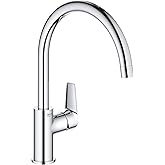 GROHE Start Edge QuickFix Eviye Bataryası |360˚ D&ouml;n&uuml;ş A&ccedil;ısı, Krom, 31369001