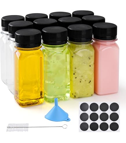 5/10 Stück auslaufsichere, durchsichtige Saftflaschen aus Kunststoff – perfekt zum Entsaften von Smoothies, Milch hausgemacht und anren Getränken, tragbar für unterwegs 66 5/10 Stück auslaufsichere, durchsichtige Saftflaschen aus Kunststoff – perfekt zum Entsaften von Smoothies, Milch hausgemacht und anren Getränken, tragbar für unterwegs 66