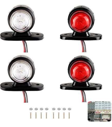 AGRISHOP Magnetische led-achterlichten voor aanhangers, set 10-30 V, dynamisch vloeiend met 7-polige stekker, 7,5 m kabel, waterdicht, E-markering