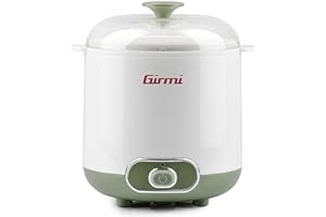 Girmi YG0200 - Yogurtera, 20 W, Accesorios para Yogurt griego, Plástico, Blanco