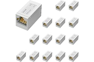 FGB Lot de 15 coupleurs Ethernet blindés Cat7 RJ45, adaptateur d'extension femelle vers connecteur RJ45 femelle