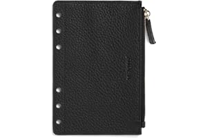 Filofax Custodia in pelle con cerniera nera