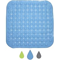 Tappetino Doccia Antiscivolo 50x50cm - PVC Con Ventose, Design Cerchi Turchese - Foto 8