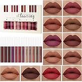 ALIIP Permanent Lipstick Kit, 12 x 2.5 g Long Lasting Matte Lipstick | Matte Liquid Lipstick, Colour Lipstick, Waterproof Wom