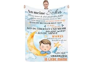 Hsientpe Sohn Geschenke von Mama, Kuscheldecke Geschenk für Sohn, Beste Sohn Geschenke, Mutter Sohn Personalisierte Decke Geschenk, Geburtstagsgeschenk für Meine Sohn, 18 Geburtstag Junge