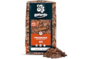 GALAMIO Pine Bark Coarse 25-40 mm 60 L Bag 1 Package Pine Mulch Pine Soil Bark Mulch Pine Bark Bark for Plants Garden Terrarium Decorative Flooring Paligo