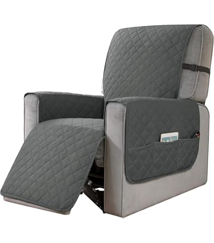 Lounge stoelhoes, waterdichte stoelhoes voor één stoel, fauteuilhoes, met 4 zijvakken, verstelbare sluiting, machinewasbaar, geschikt voor gezinnen met kinderen en huisdieren. (Rood